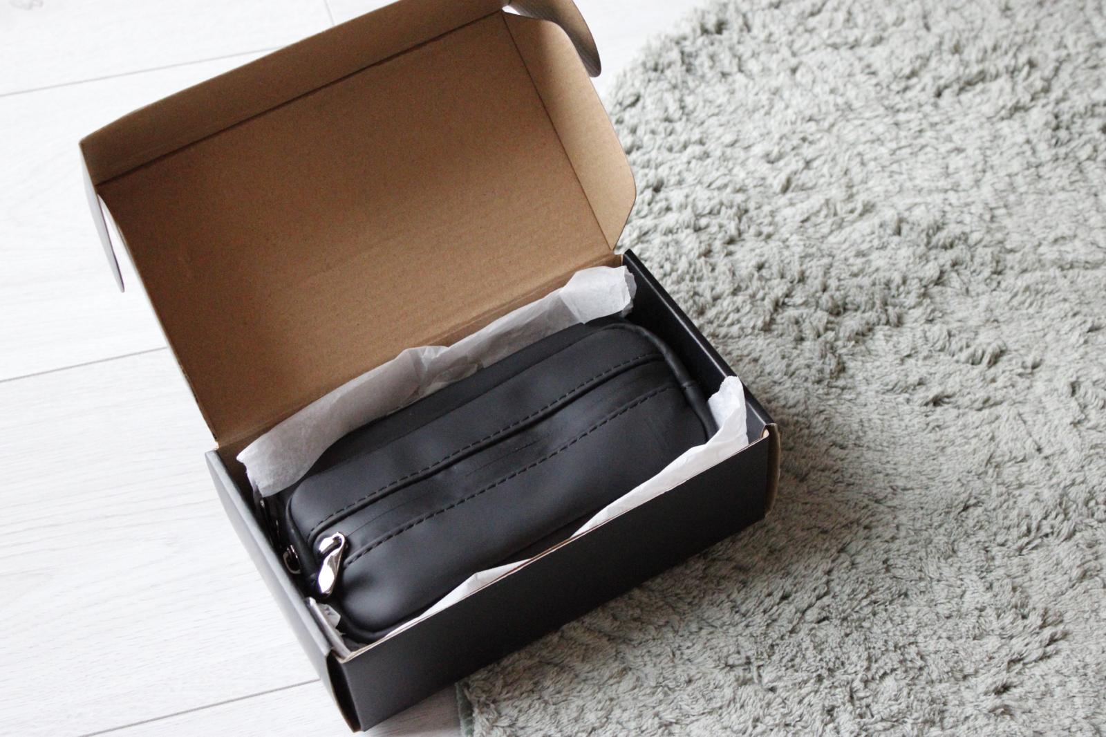High Goods smell-proof bag in its plain, unbranded shipping box